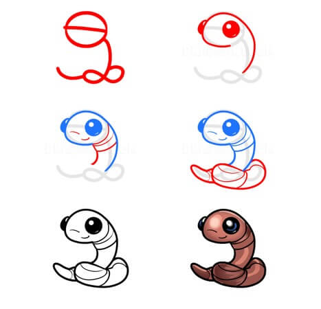 How to draw A worm idea (16)