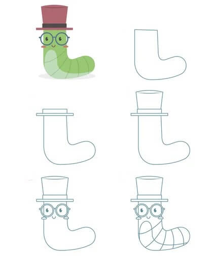 How to draw A worm idea (18)