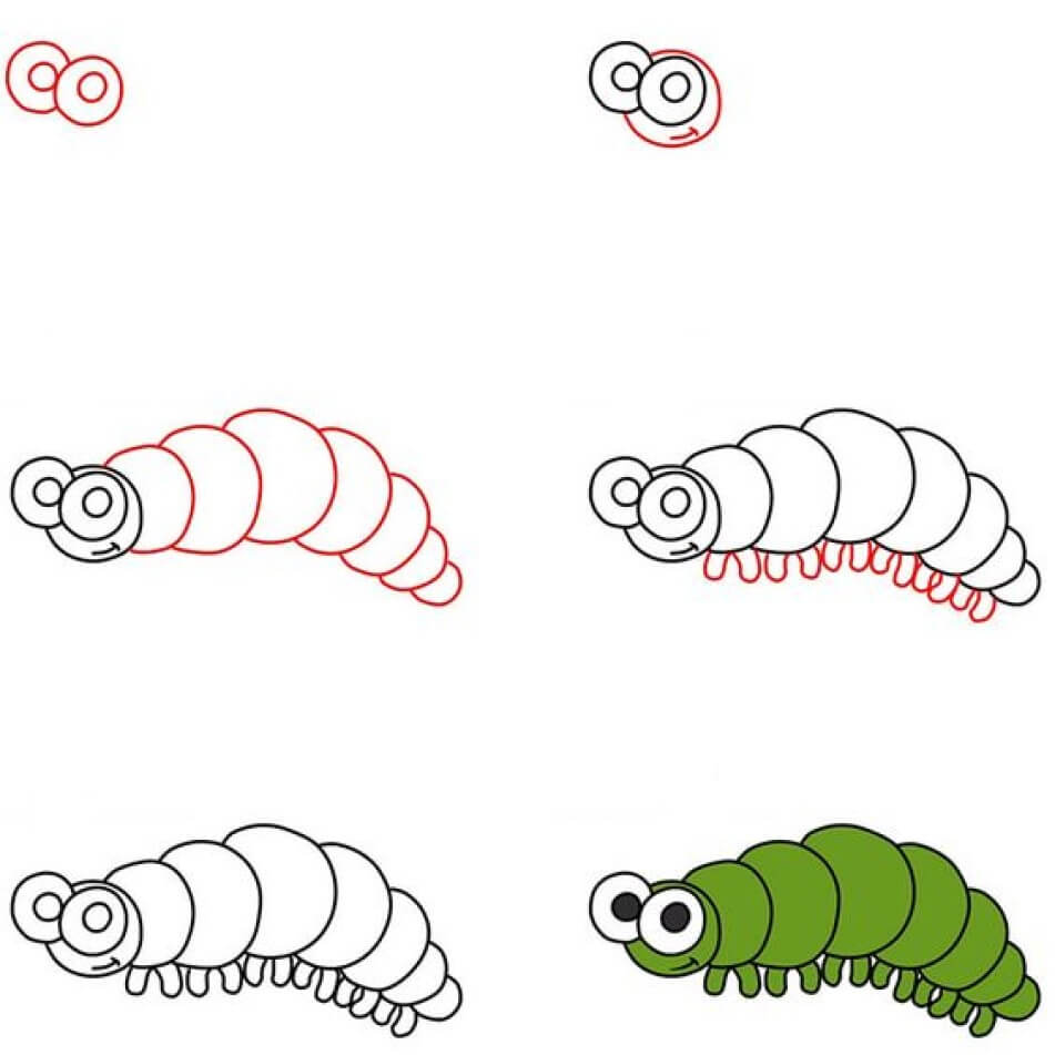 How to draw A worm idea (9)