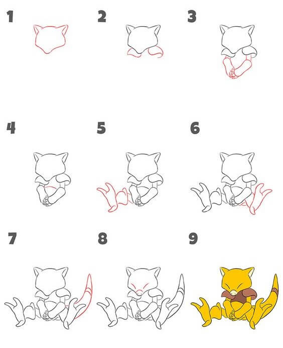 How to draw Abra