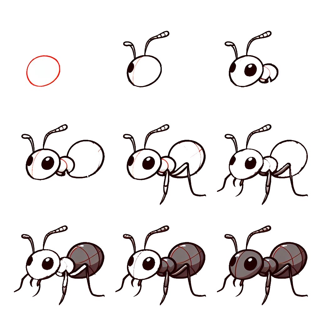 How to draw Ant idea (22)