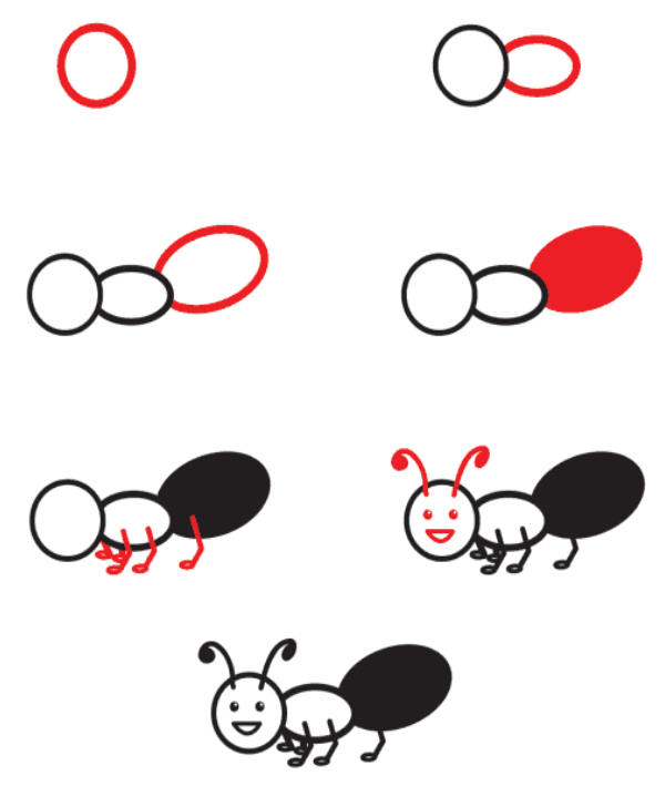 How to draw Ant smile