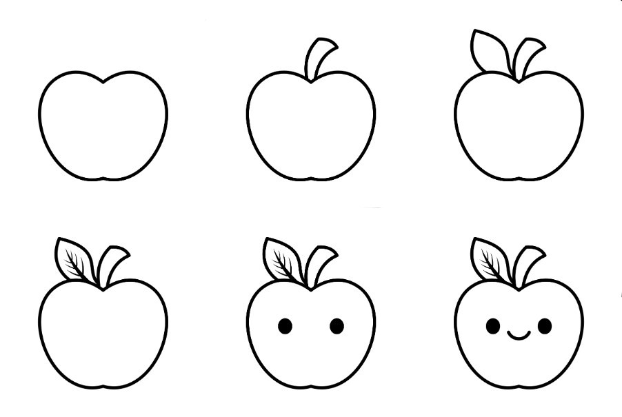 How to draw Apple cute