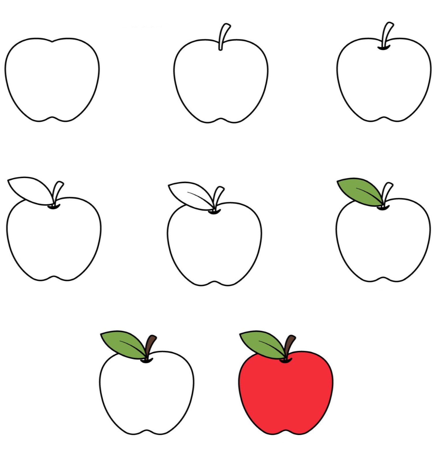 Apple Drawing Ideas