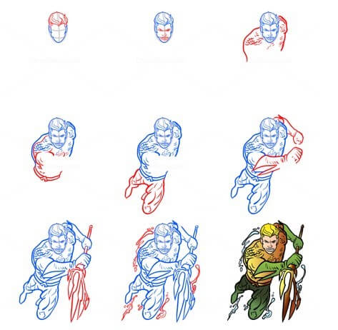 How to draw Aquaman idea (5)