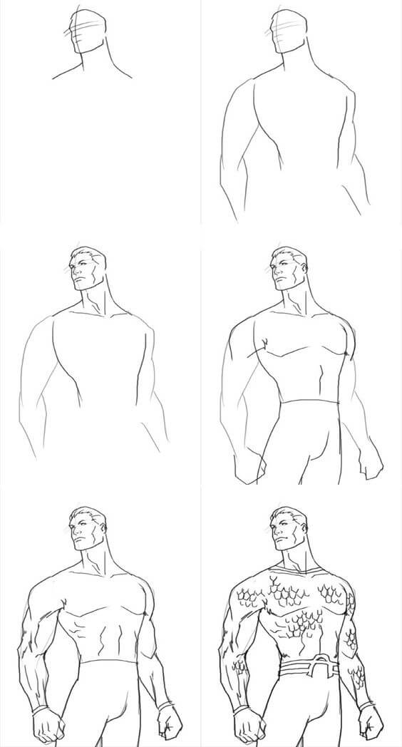 How to draw Aquaman idea (6)