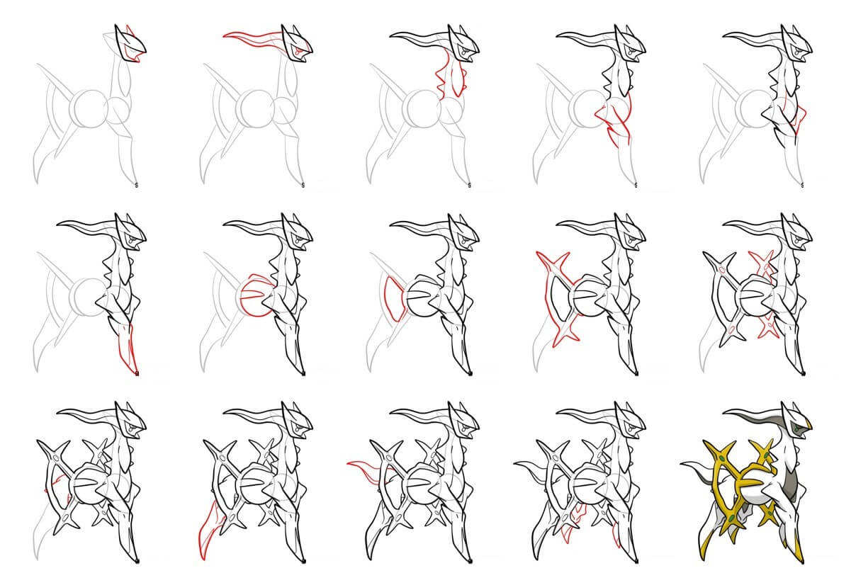 How to draw Arceus