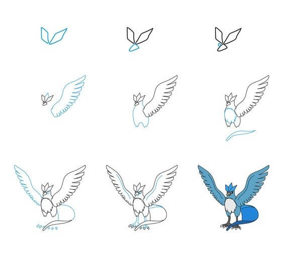 Articuno Drawing Ideas