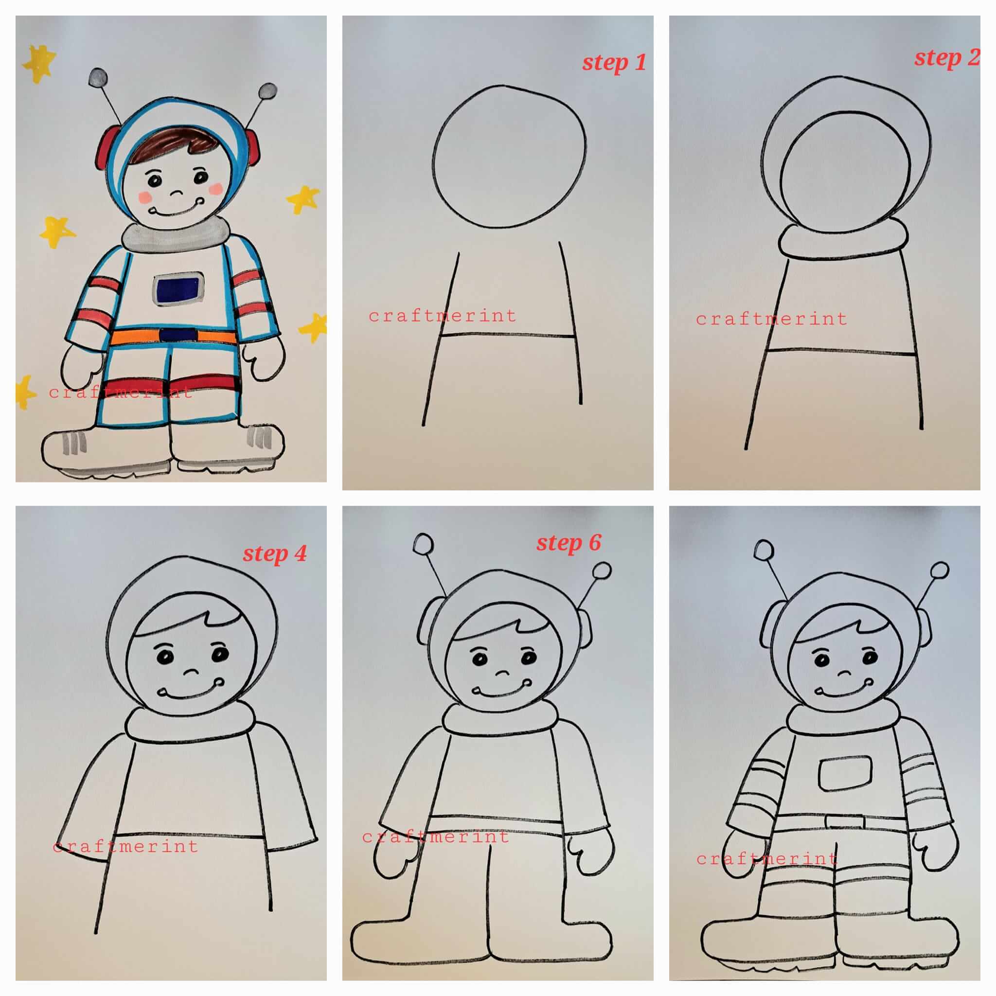 Astronaut (11) Drawing Ideas