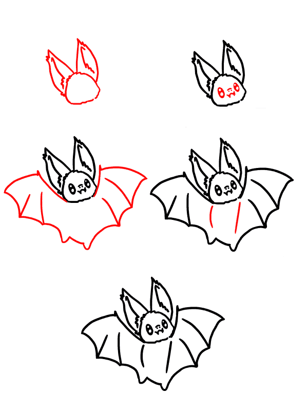 Baby bat Drawing Ideas