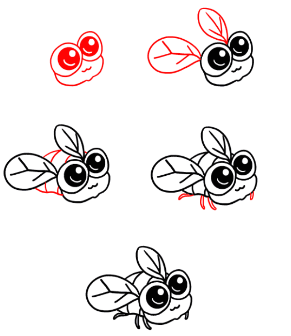 How to draw Baby fly