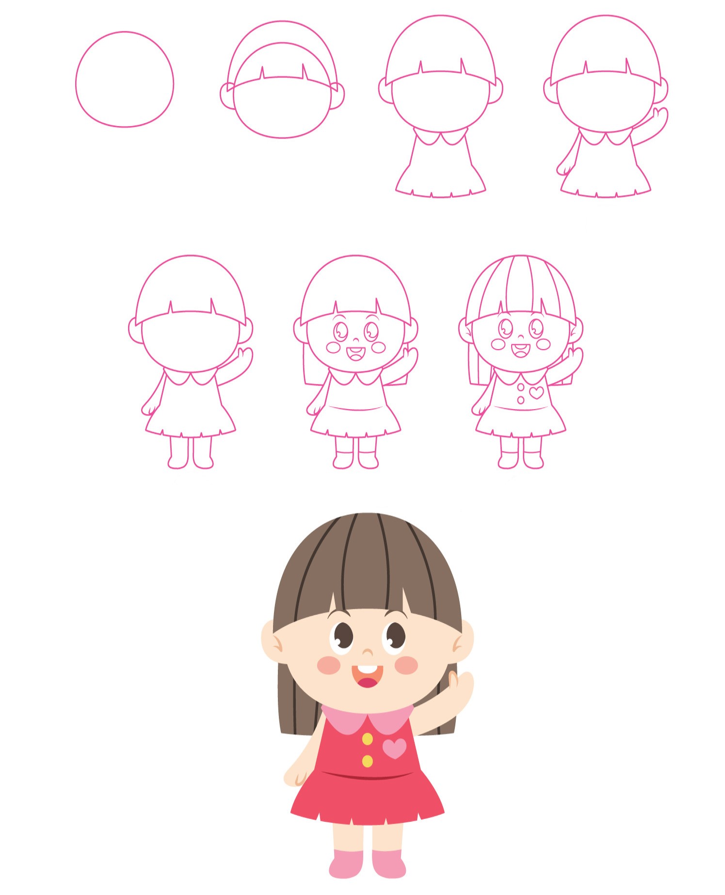 How to draw Baby girl (1)