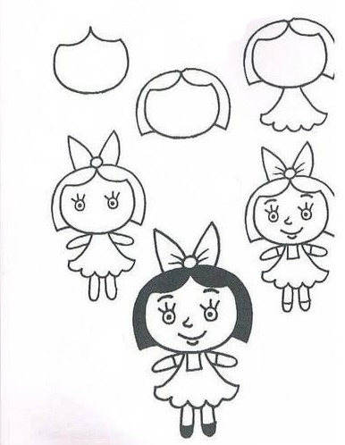 How to draw Baby girl (4)