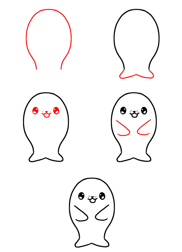Baby seal Drawing Ideas