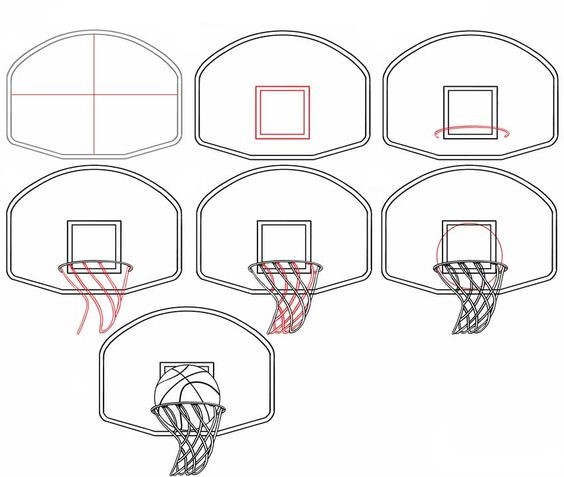 How to draw Basketball board (1)