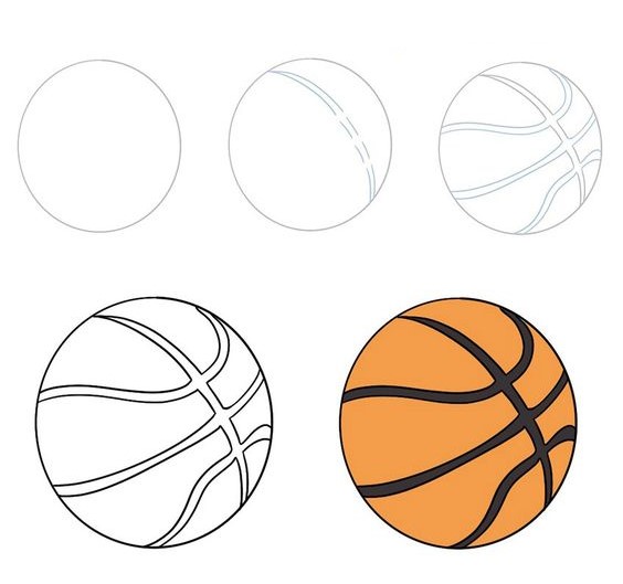 How to draw Basketball idea (1)