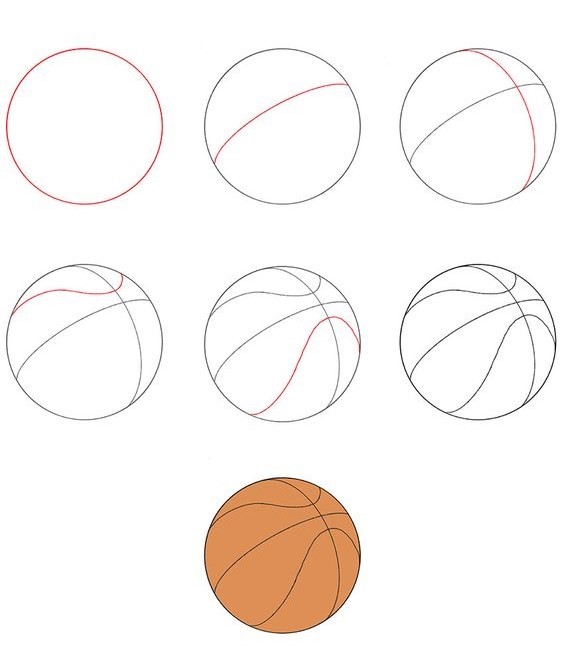 How to draw Basketball idea (3)