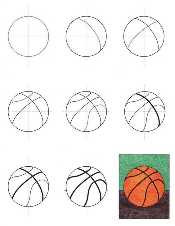 How to draw Basketball idea (9)
