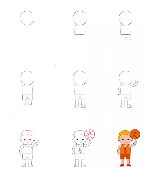 How to draw Basketball player (1)