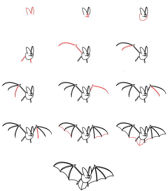 Bat Drawing Ideas