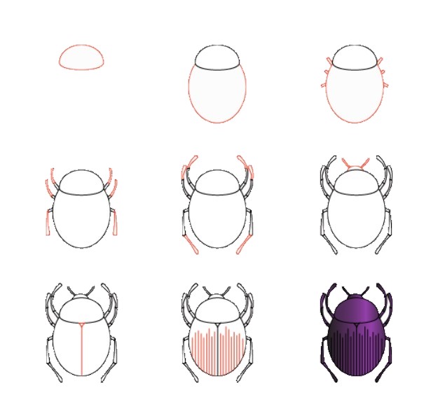 How to draw Beetle idea (12)