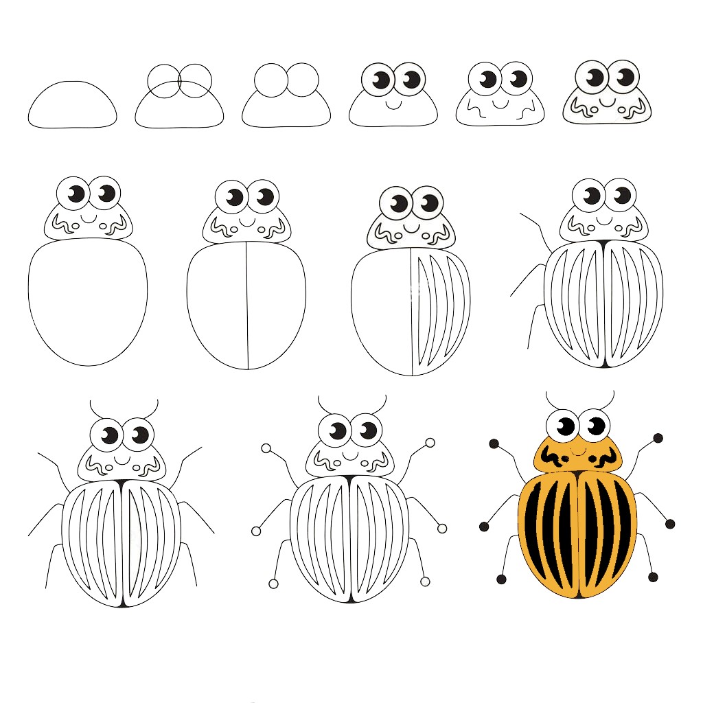 How to draw Beetle idea (14)