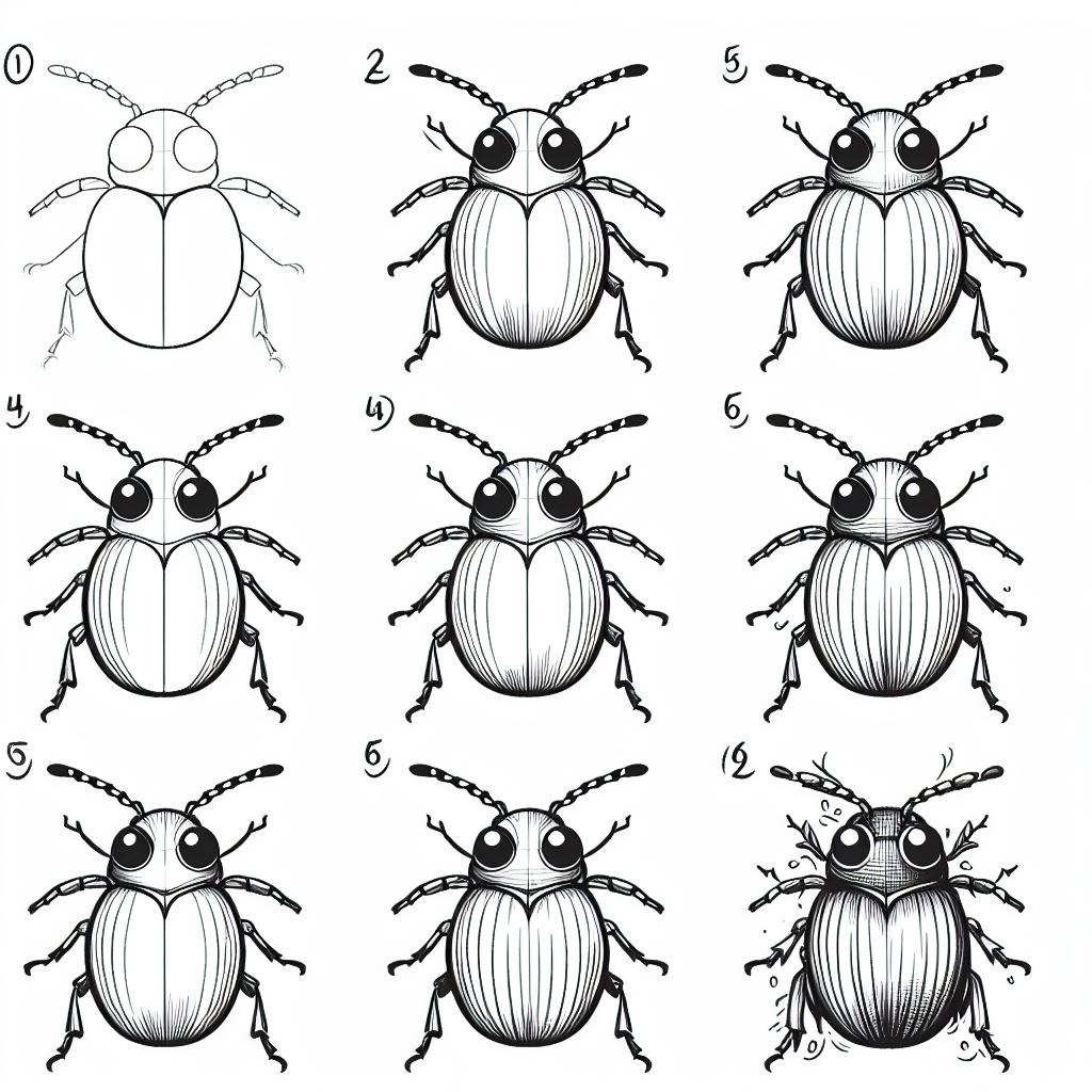 Beetles Drawing Ideas