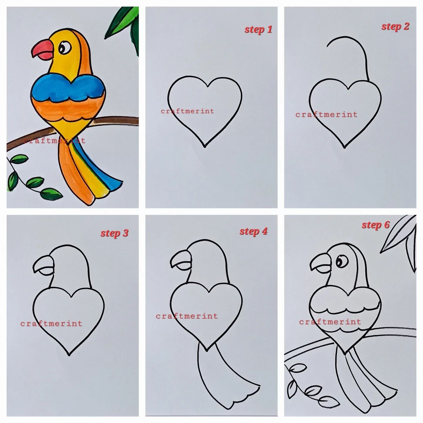 How to draw Bird (50)