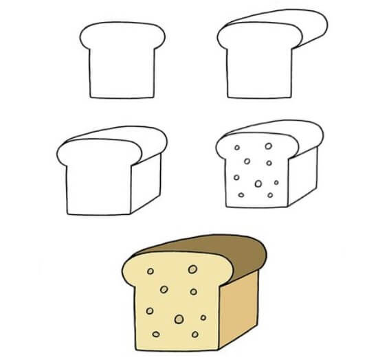 How to draw Bread idea (3)