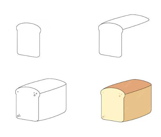 How to draw Bread idea (5)