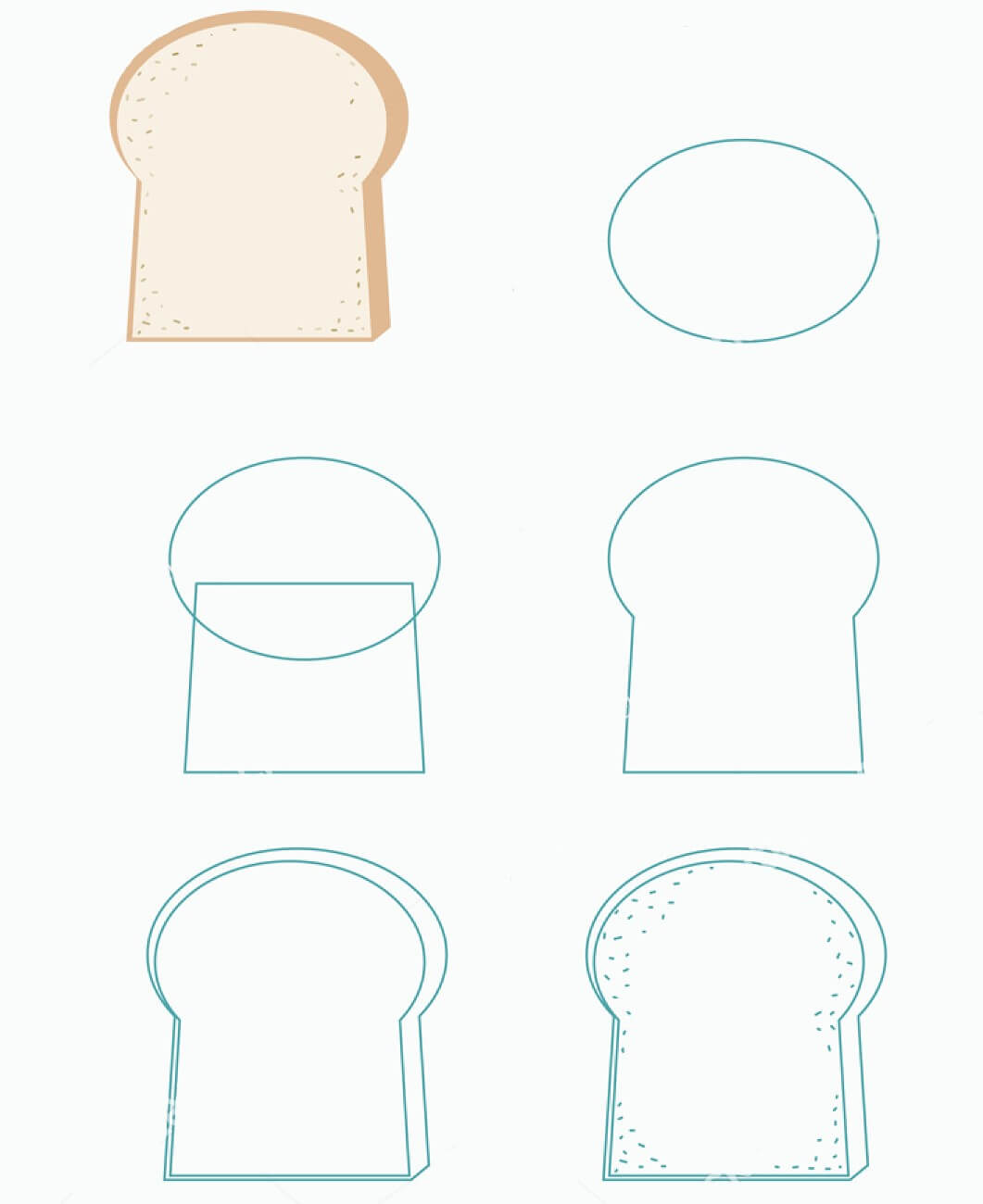 How to draw Bread idea (6)