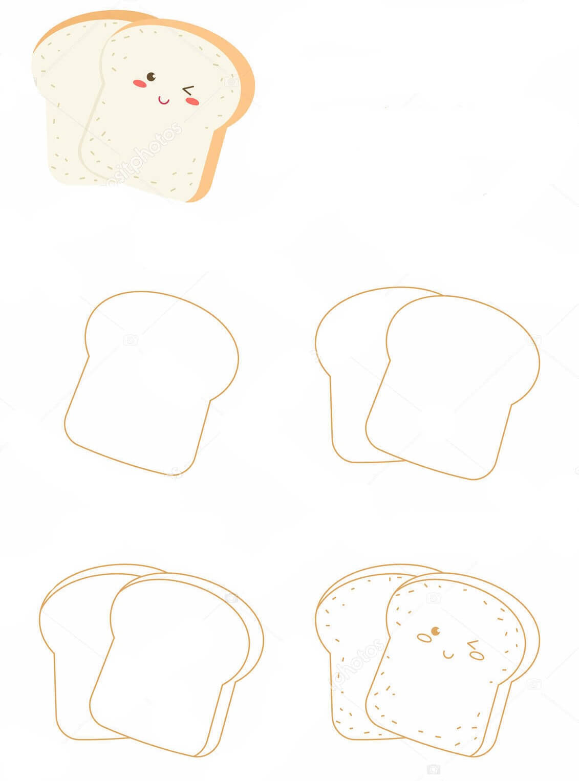 How to draw Bread idea (7)