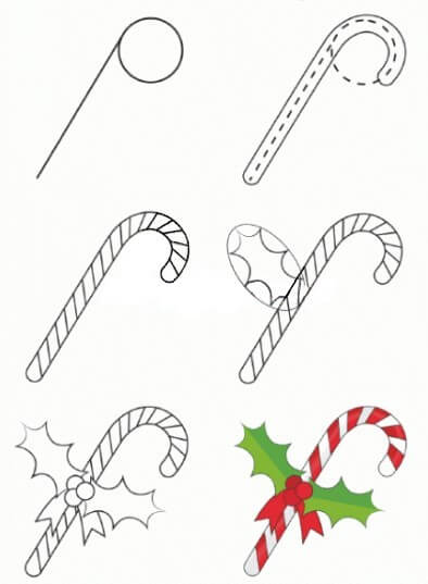 Candy cane 2 Drawing Ideas