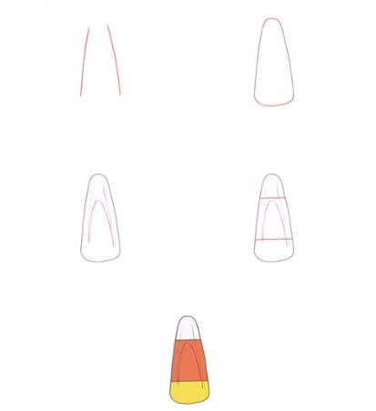 Candy corn Drawing Ideas