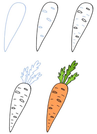 How to draw Carrot idea 1