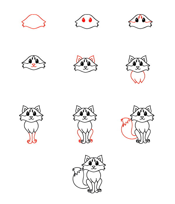 How to draw Cartoon fox