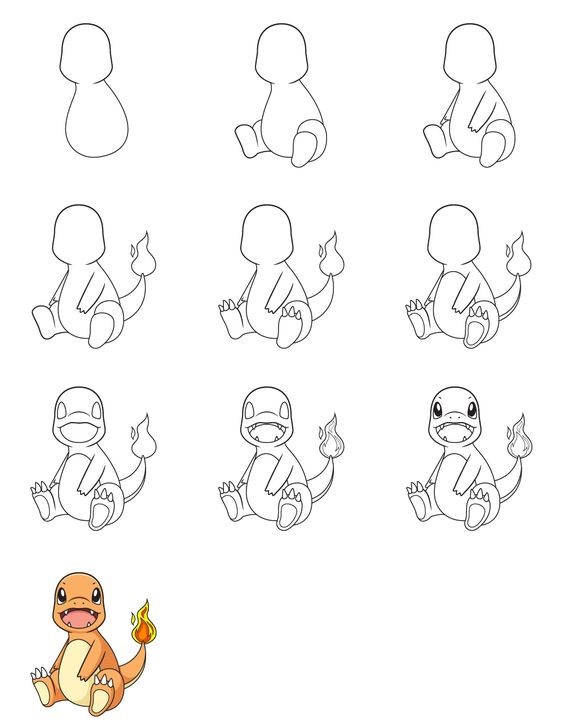 Charizard baby Drawing Ideas