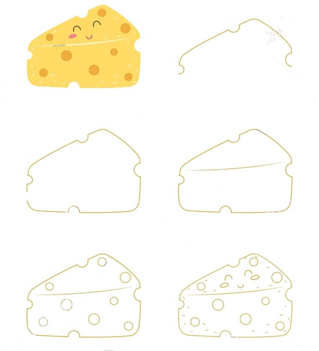 How to draw Cheese idea (12)