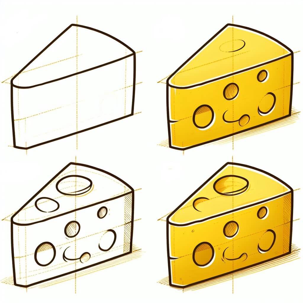 How to draw Cheese idea (16)