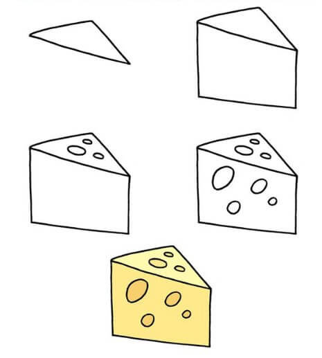 How to draw Cheese idea (3)