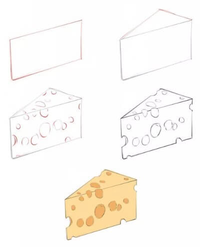 How to draw Cheese idea (5)