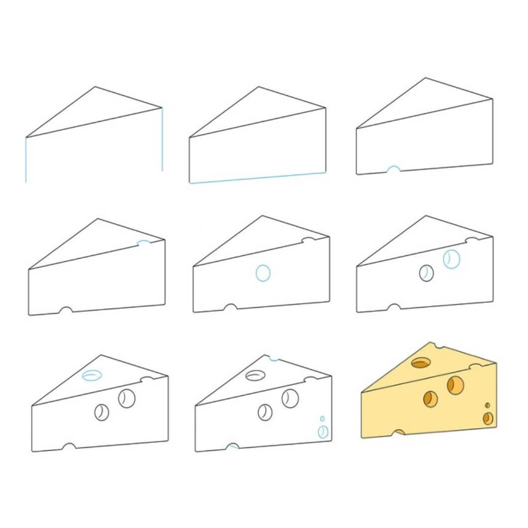 How to draw Cheese idea (6)