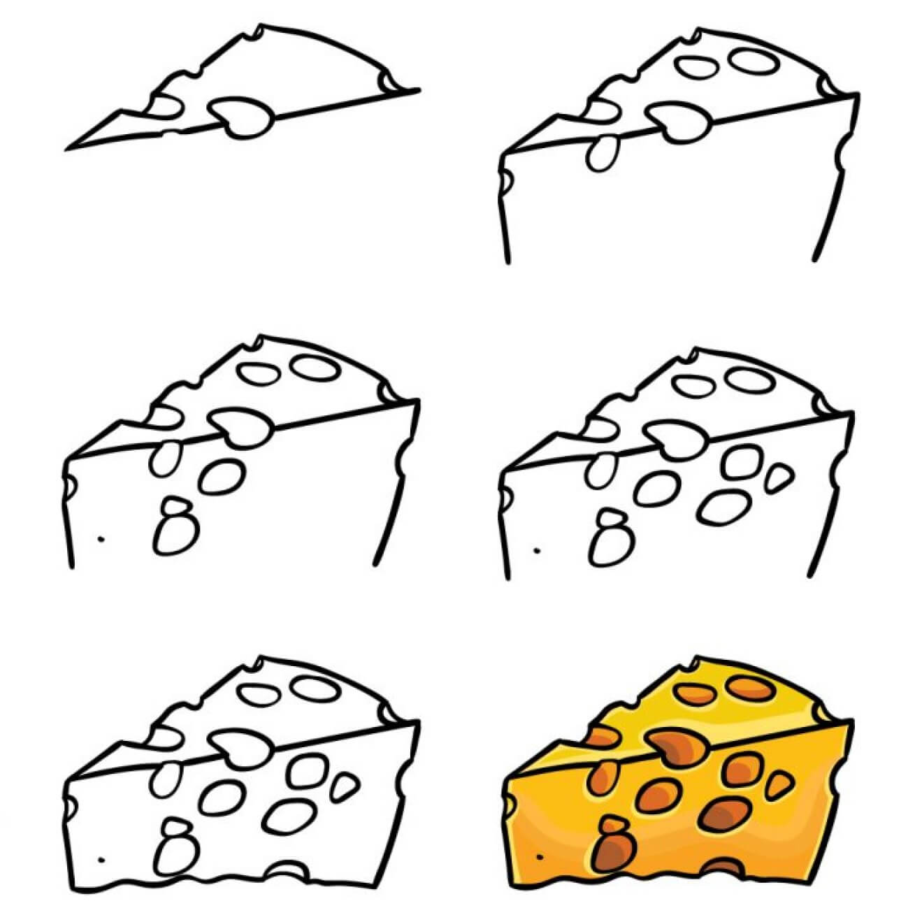 How to draw Cheese idea (9)
