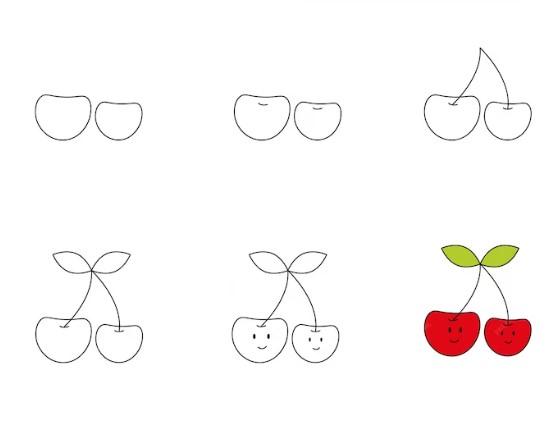 Cherry happy Drawing Ideas