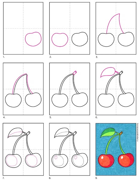 How to draw Cherry idea 12