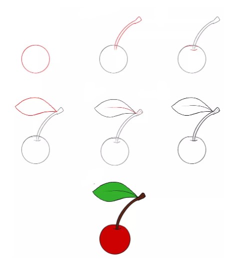 How to draw Cherry idea 4