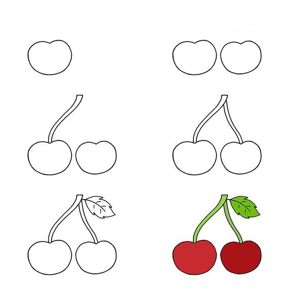 How to draw Cherry idea 6