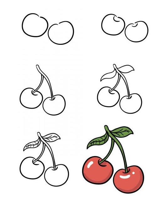 How to draw Cherry idea 7