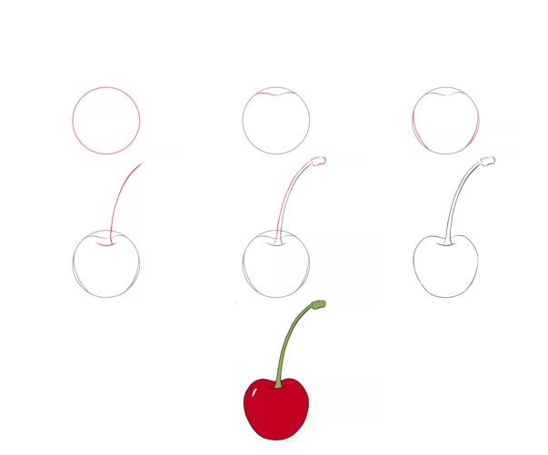 How to draw Cherry idea 9