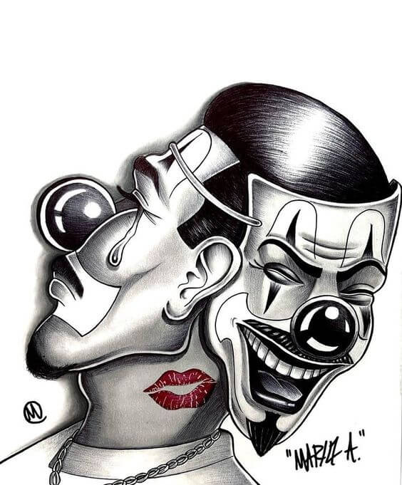 Chicano clown (1) Drawing Ideas